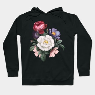 Vintage Roses and Peonies Flower Cute Gardener Botanist Gardening Hoodie